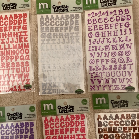 10 New packages Making Memories stickers Alphabet and Numbers - Picture 3 of 7